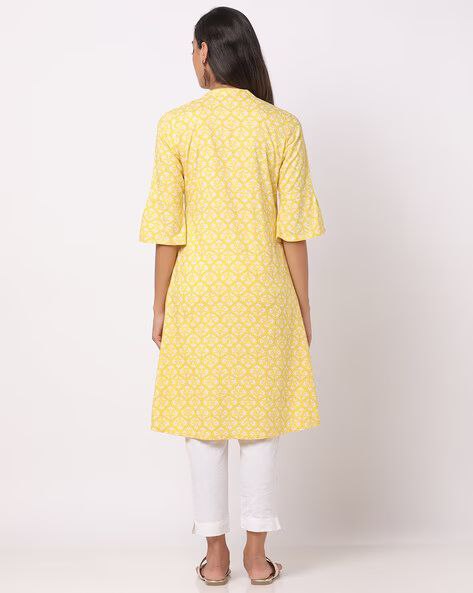 Yellow Colored Kurti For Women Near Me