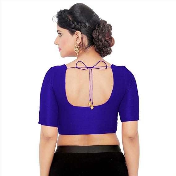 Appealing Royal Blue Color Art Silk Blouse In Mesa