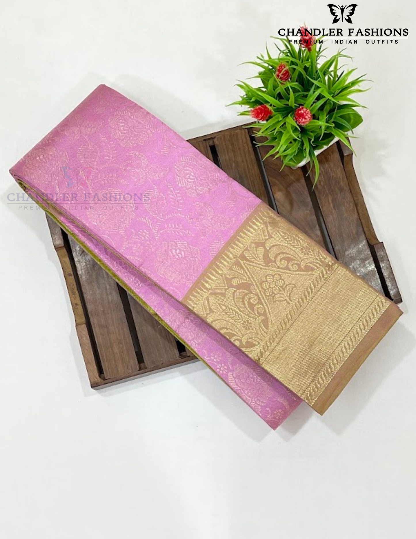 Graceful Pink Color Art Silk Saree With Silver Zari Work For Women Near Me