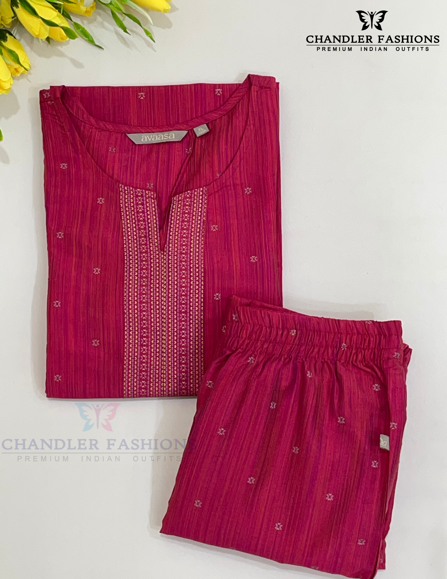 Dark Pink Color Rayon Kurti And Palozzo Suits Near Me