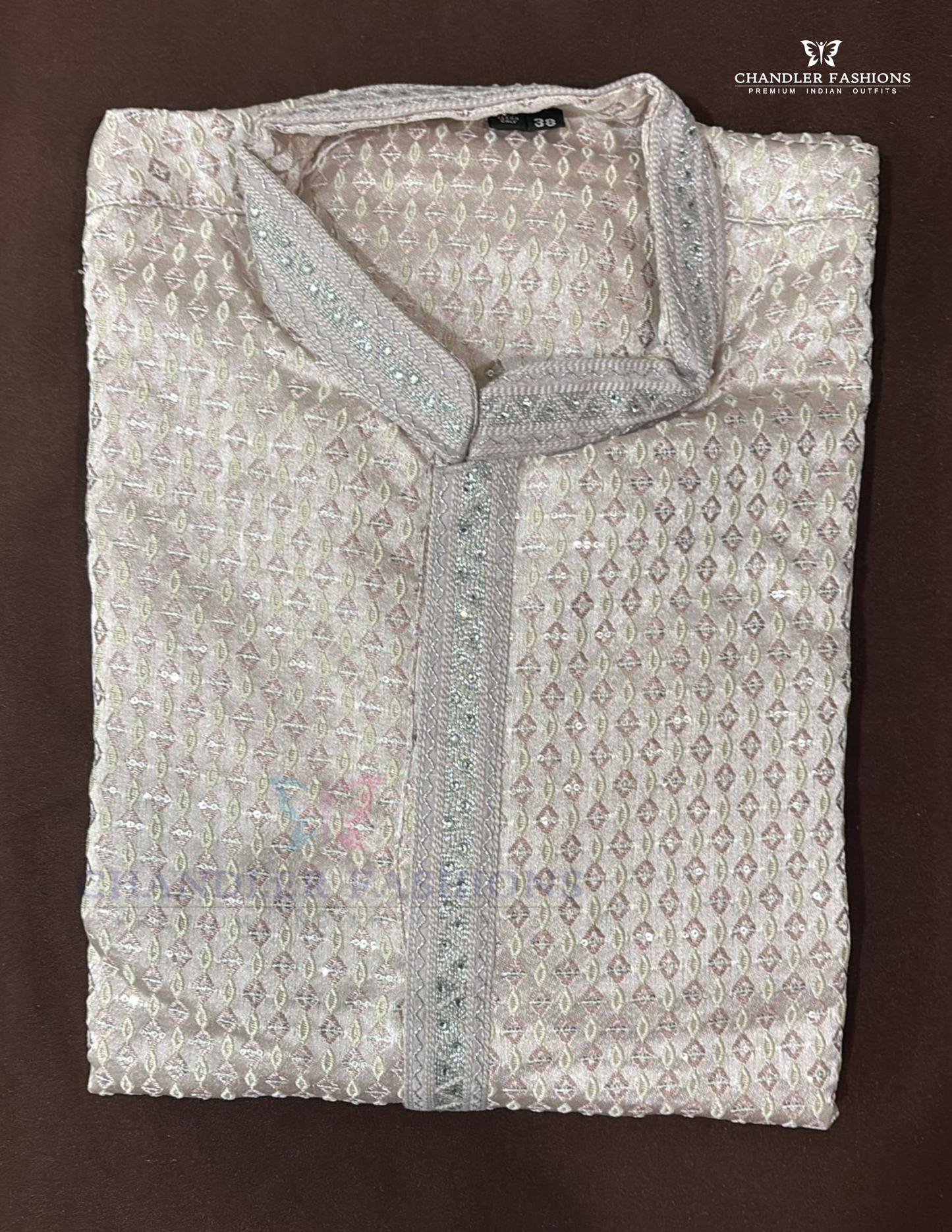 Alluring Light Purple Color Soft Silk With Embroidery And Sequins Work Kurta Suits For Men