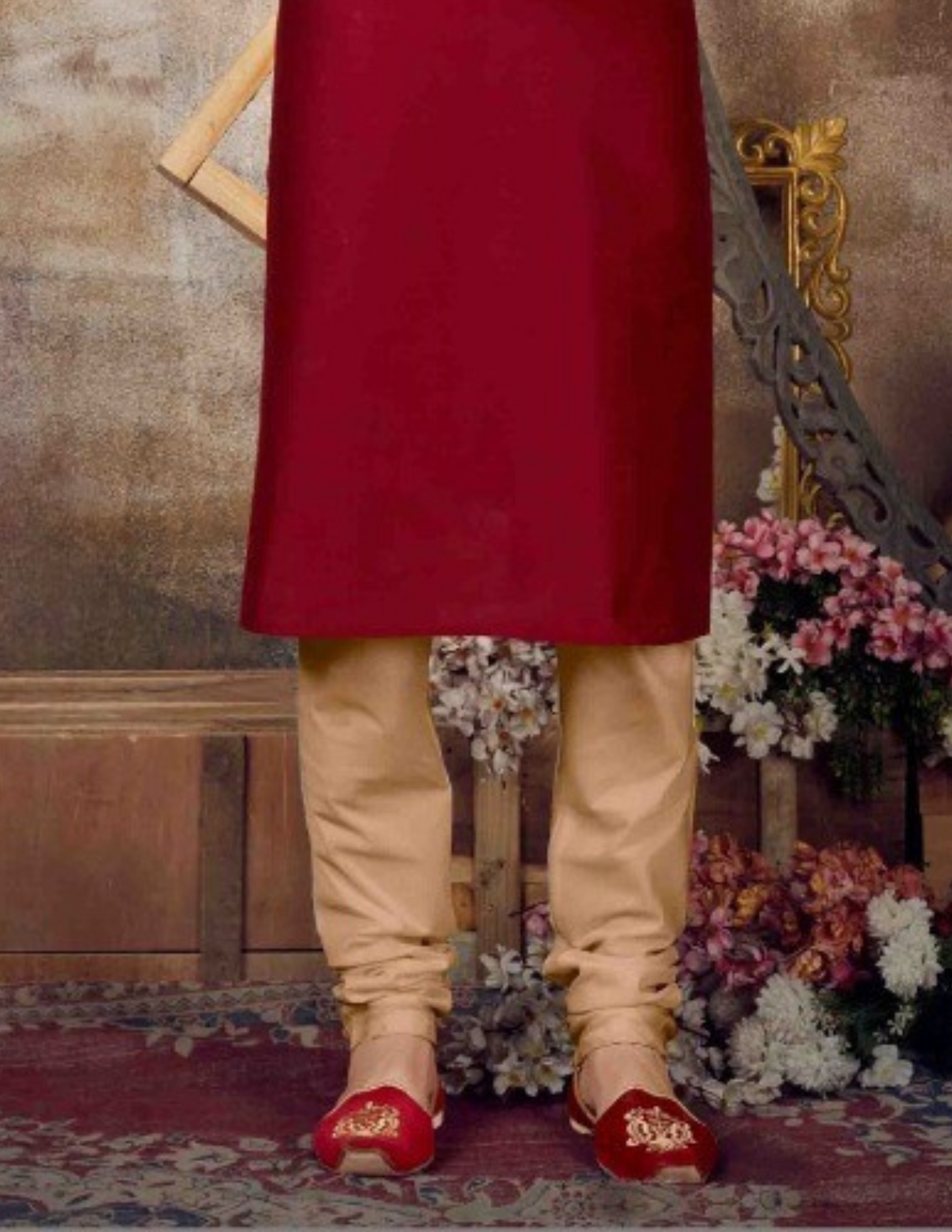 Wonderful Maroon Color Slub Silk Kurta With Pajama In Arizona