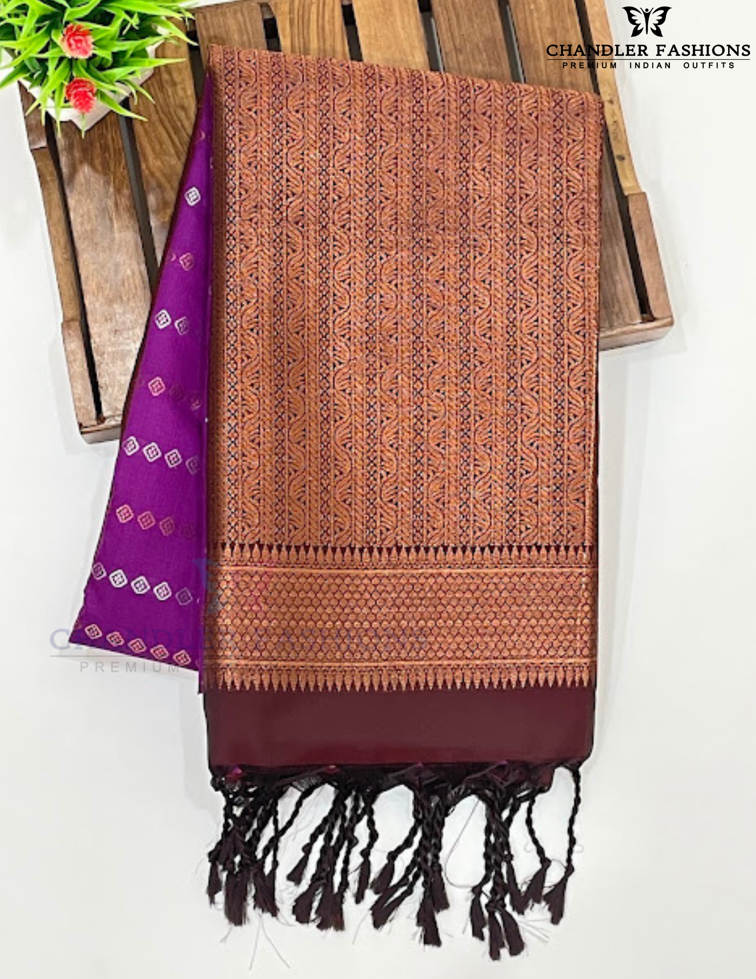 Purple Color Soft Silk Saree With Zari Work on Pallu In USA