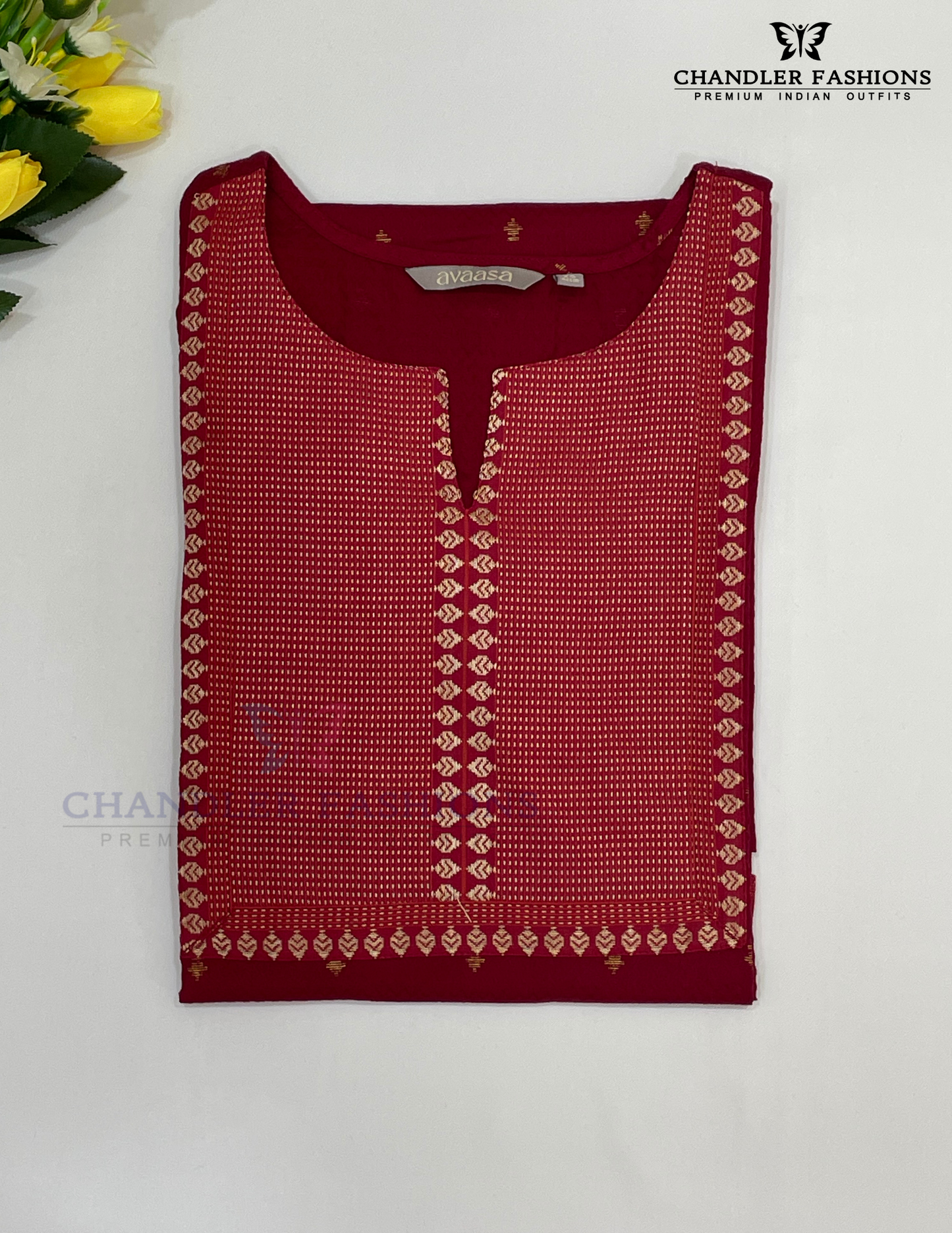 Maroon Color With Embroidery Work Kurti For Women Near Me