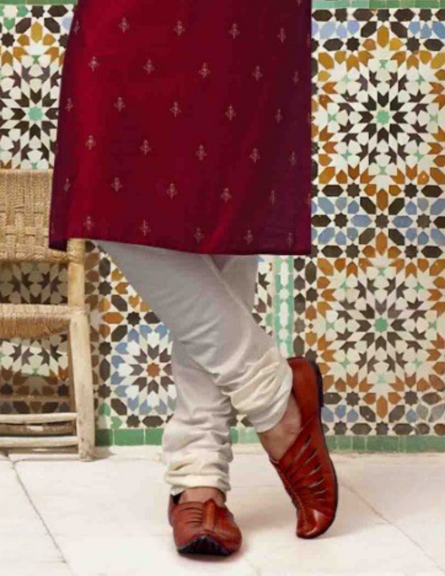 Slub Silk Kurta With Pajama Set For Men In USA