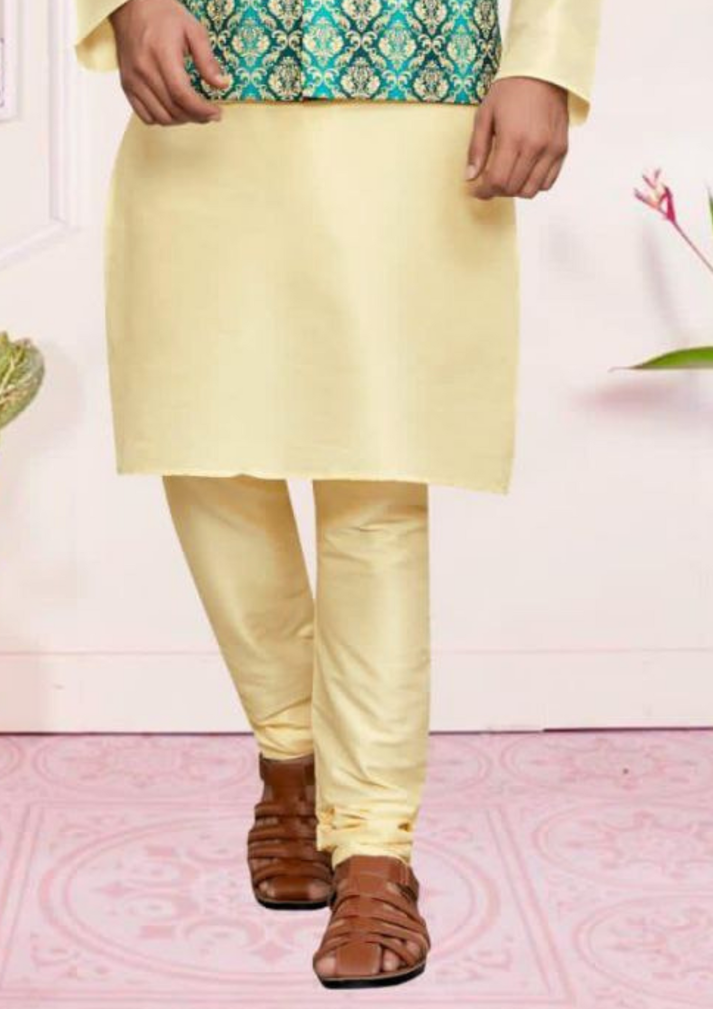 Attractive Green Color Digital Print Work With Kurta  In Mesa