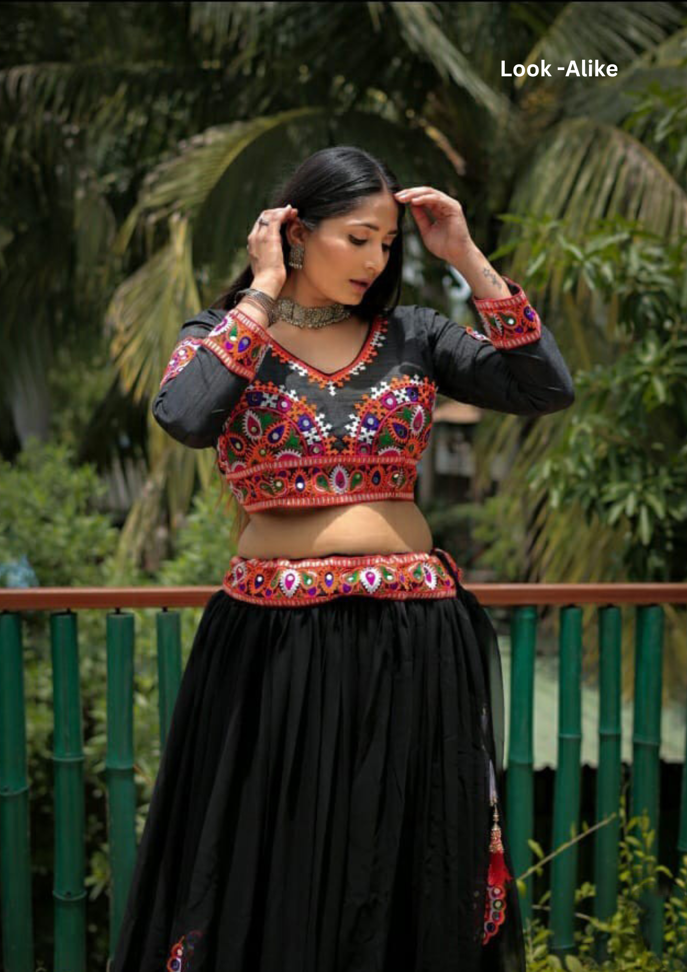 Black Color Special Garba Night Lehenga Choli Near Me