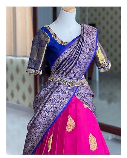 Charming Pink Color Banarasi Silk Lehenga Choli With Dupatta For Women Near Me