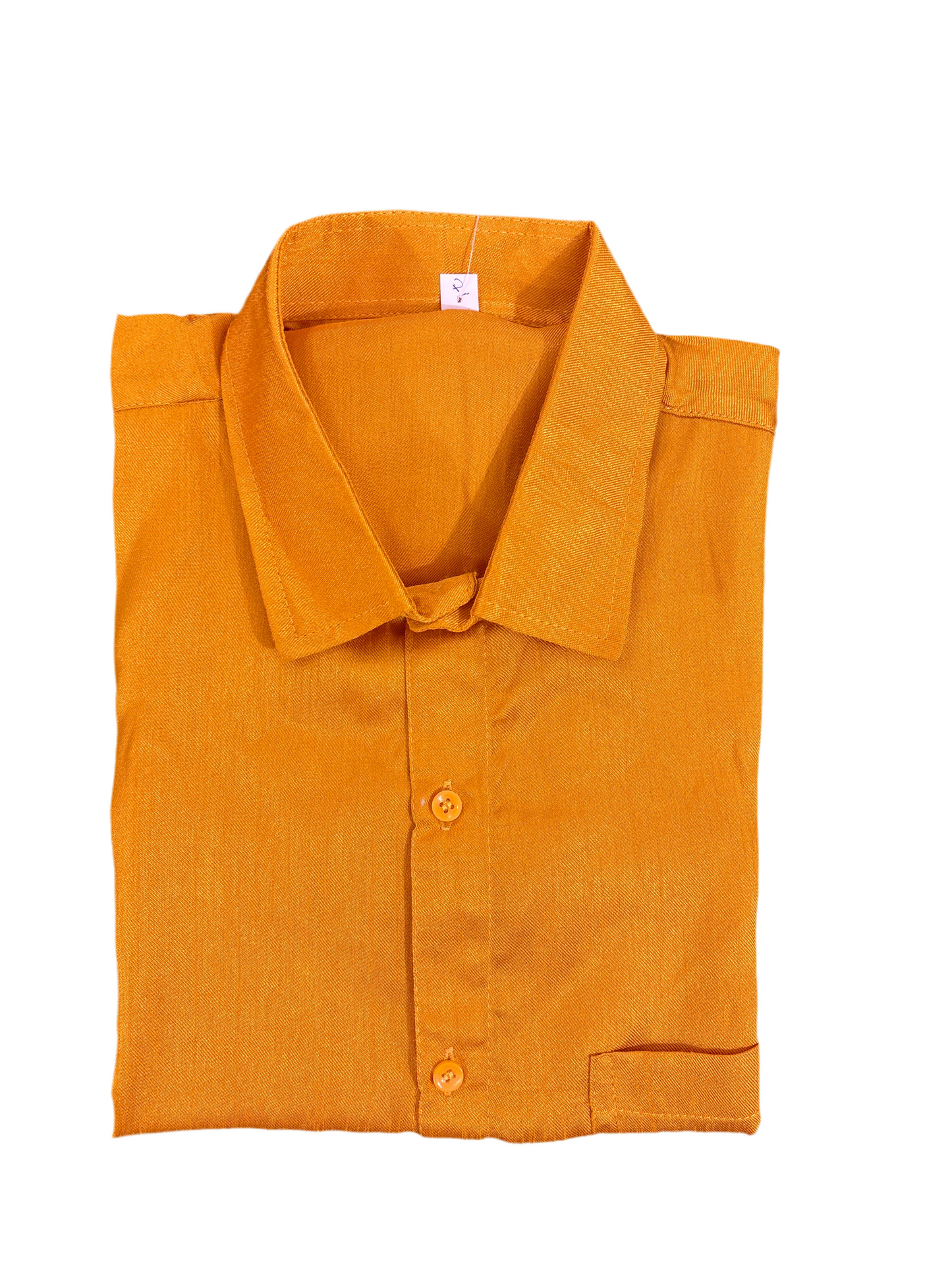 Alluring Yellow Color Formal Half Sleeves Silk Shirt
