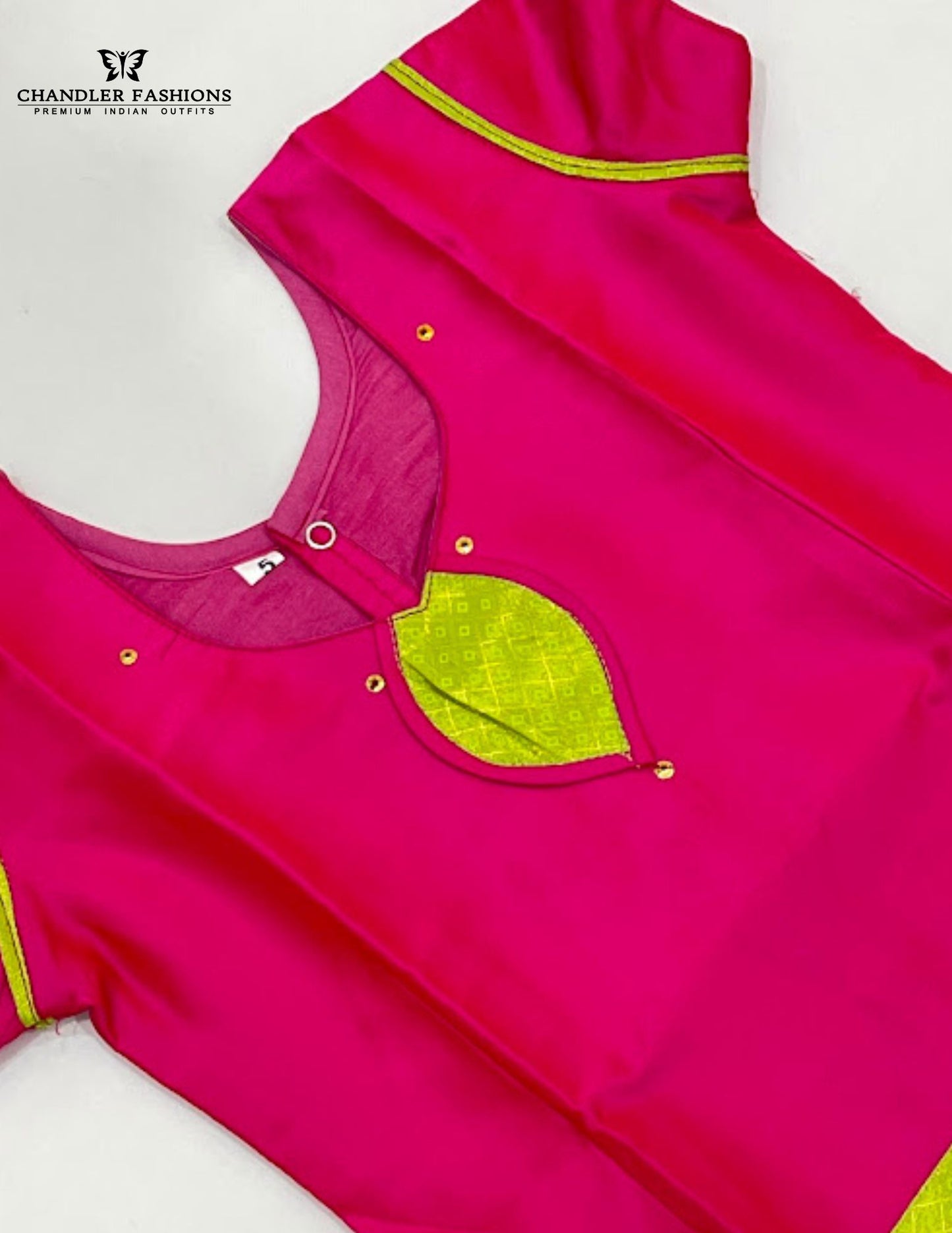 Pretty Pink Color Silk Langa Set in Tempe