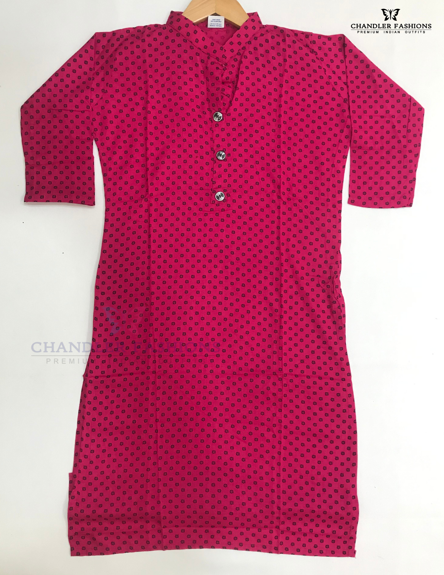 Pink Color Cotton With Printed Work Kurti In Chandler