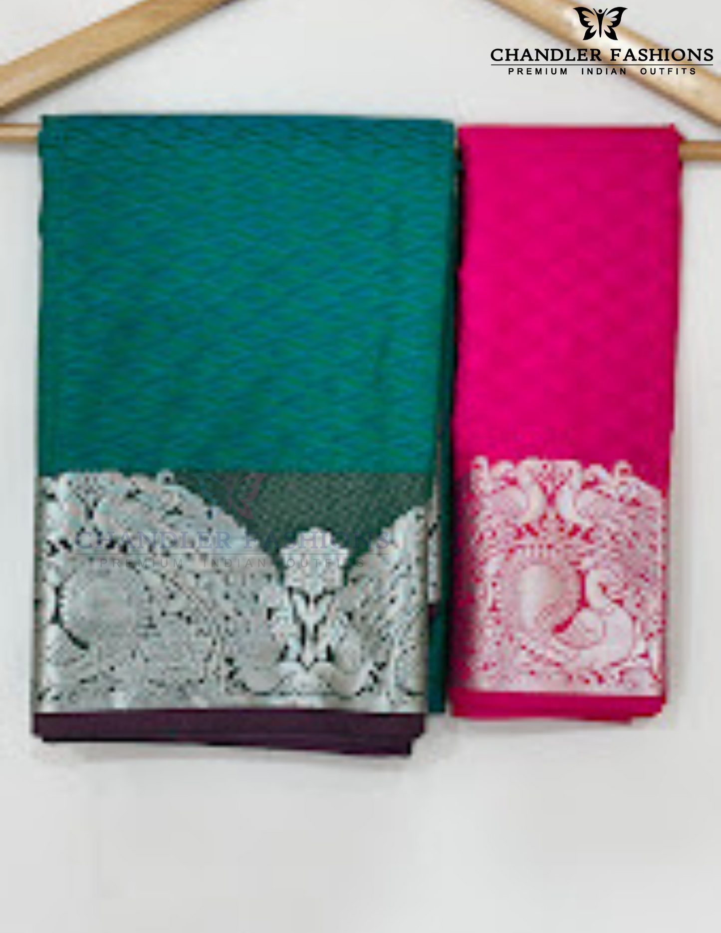 Alluring Green Color Soft Silk Saree With Silver Zari Work In USA