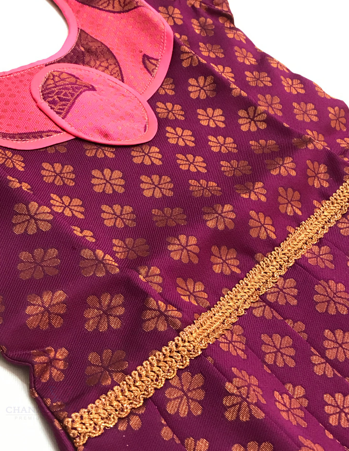 Pretty Purple Color Silk Langa Sets With Zari Work In Surprise