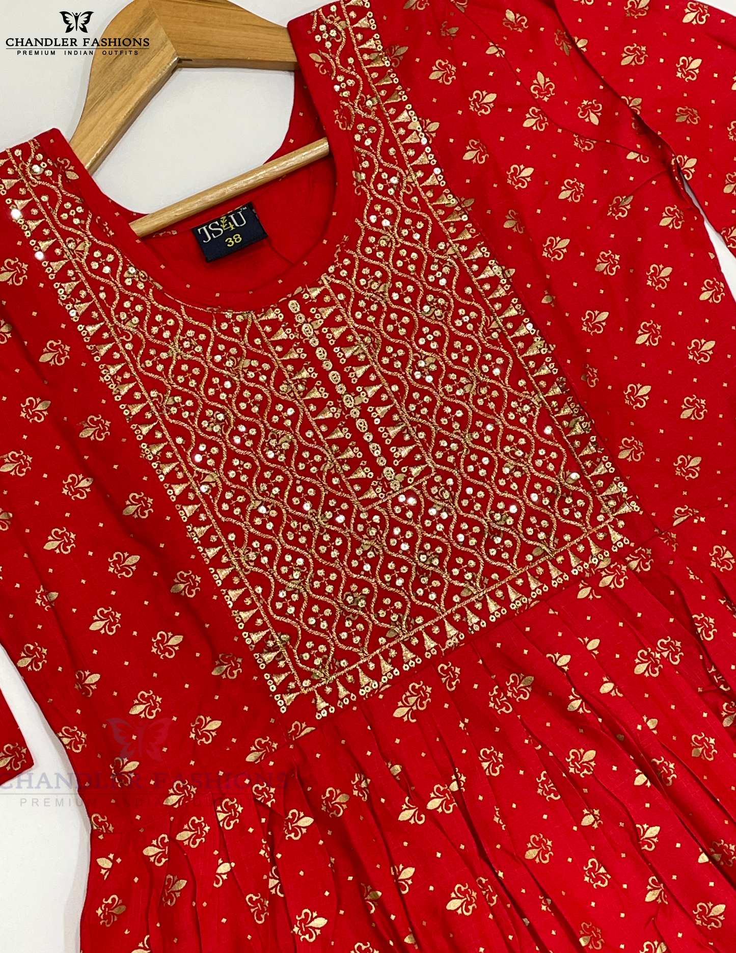 Embroidery With Sequins Work Rayon Kurti In Suncity