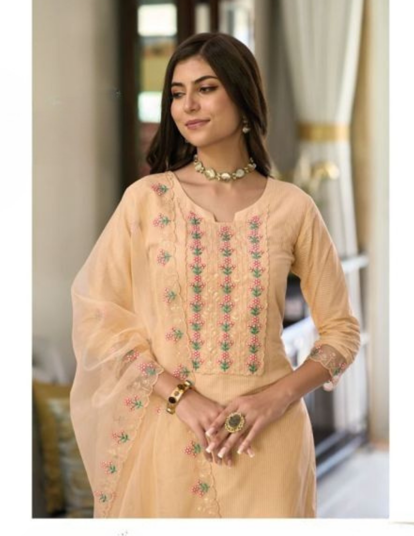 Gorgeous Orange Color Kurti With Dupatta Near Me