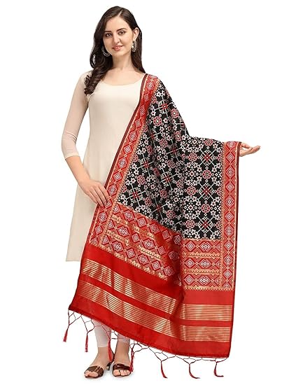 Alluring Black Color Jacquard Banarasi Dupatta Near Me