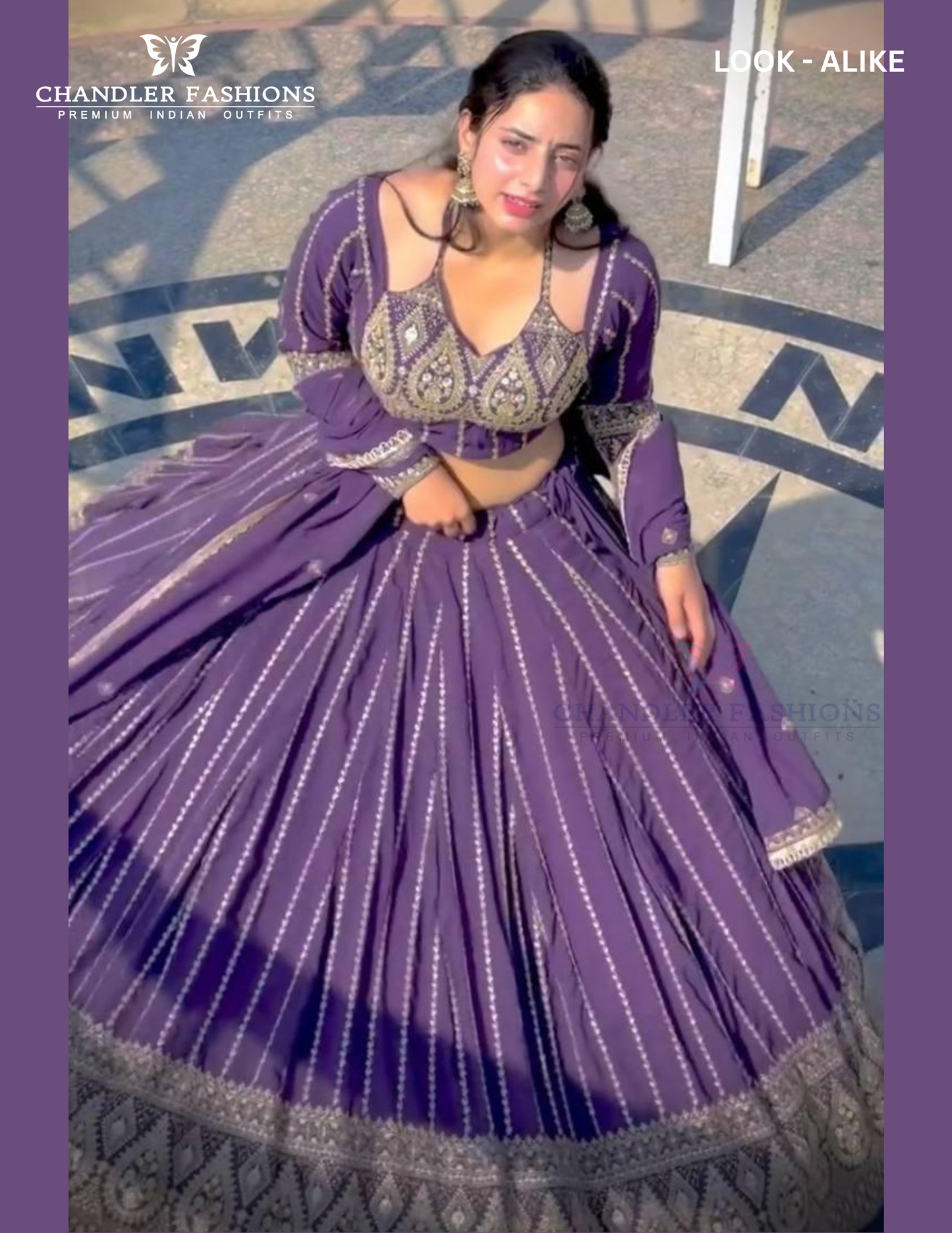 Beautiful Purple Color Embroidery And Sequins Work Lehenga Choli For Women In Mesa