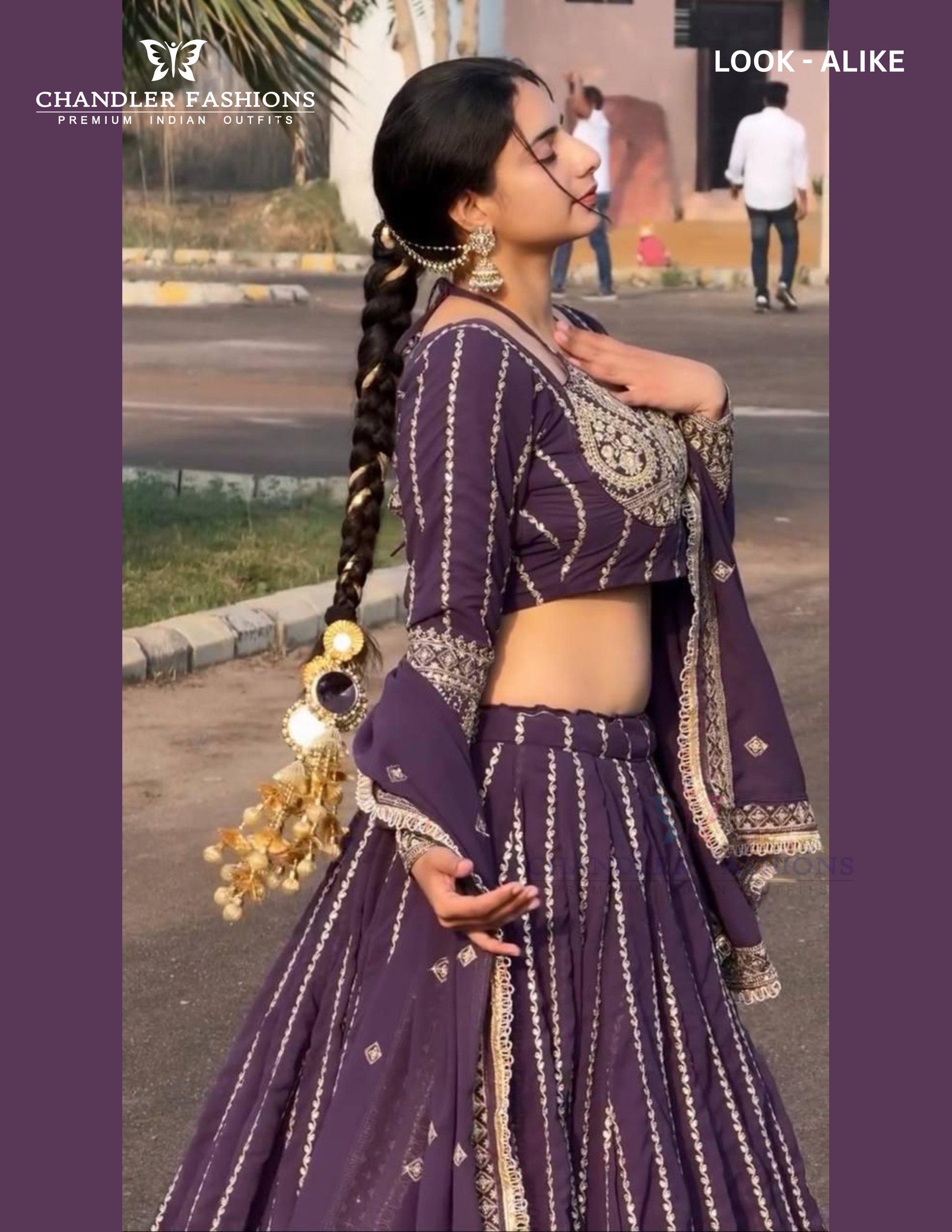 Beautiful Purple Color Embroidery And Sequins Work Lehenga Choli For Women In Yuma