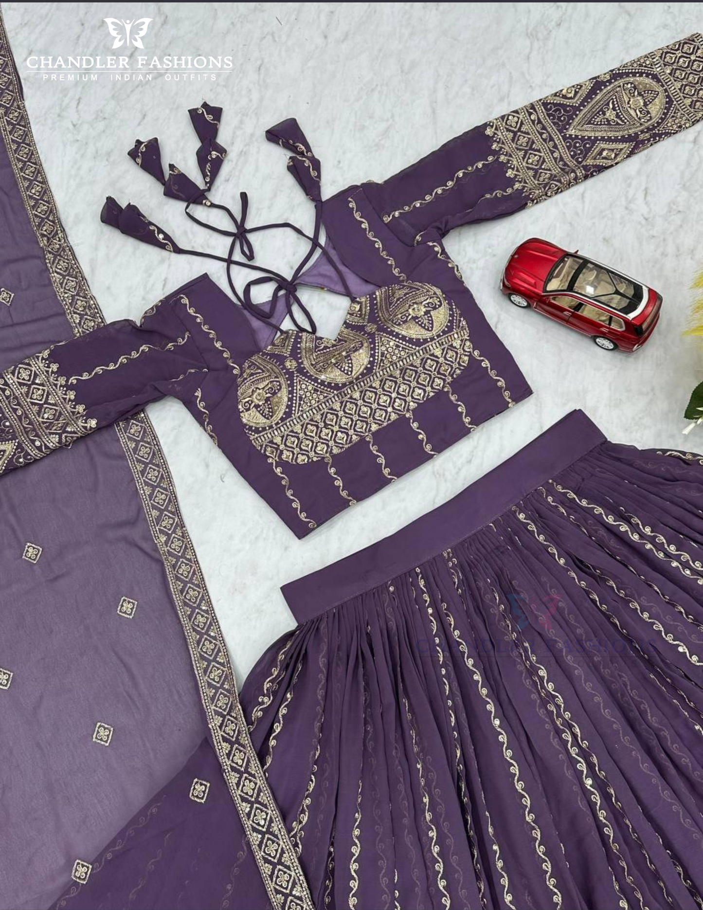 Beautiful Purple Color Embroidery And Sequins Work Lehenga Choli For Women In Suncity