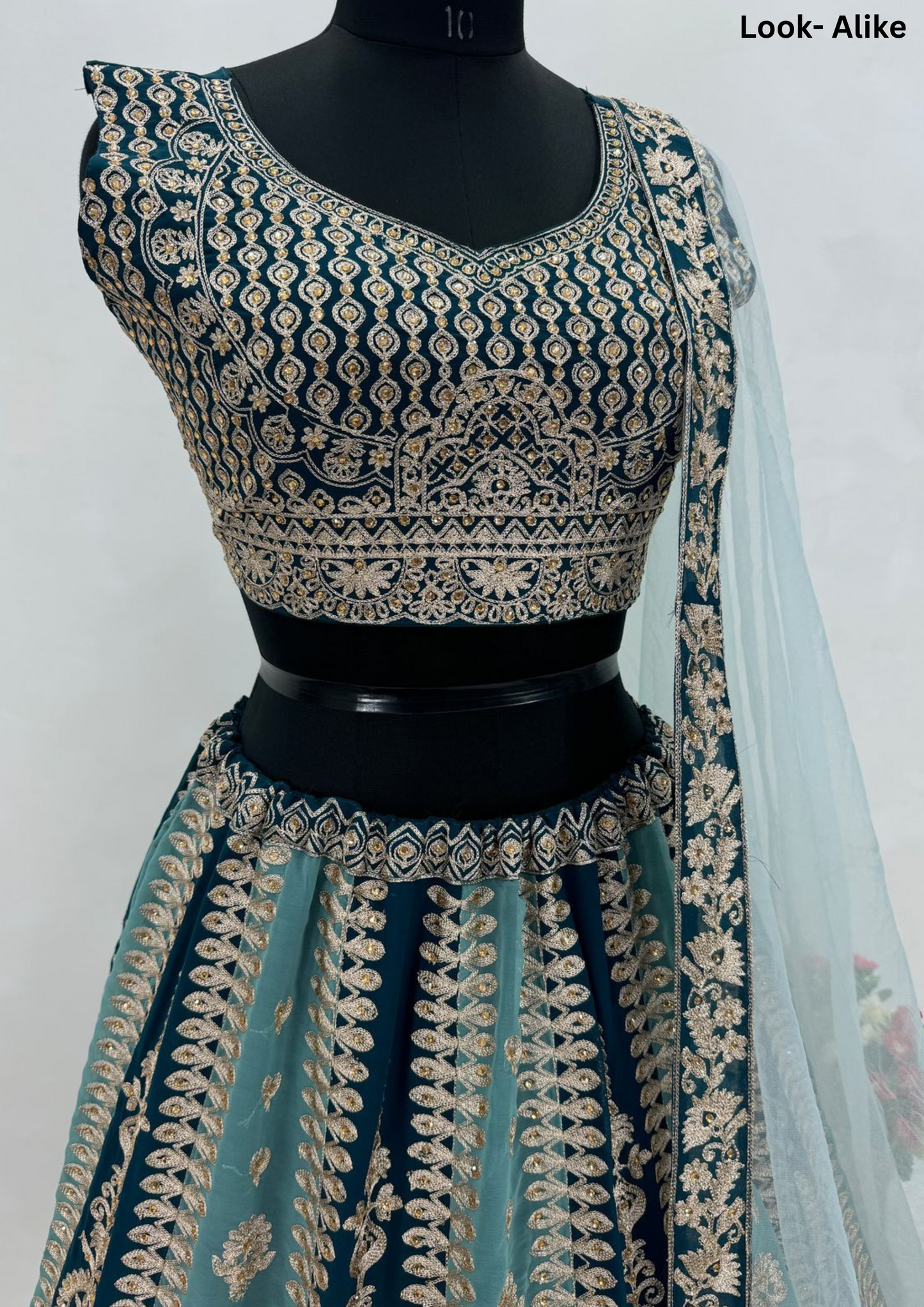 Blue Colored Heavy Embroidery And Hand Work Lehenga Near Me