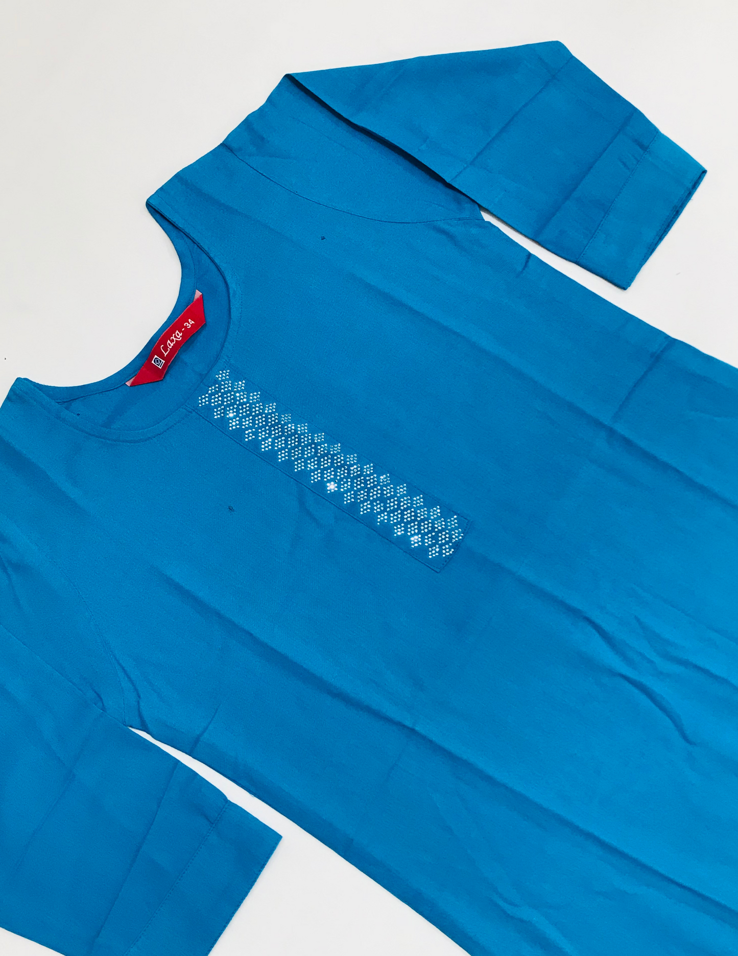 Elegant Sky Blue Color Rayon Kurti In USA