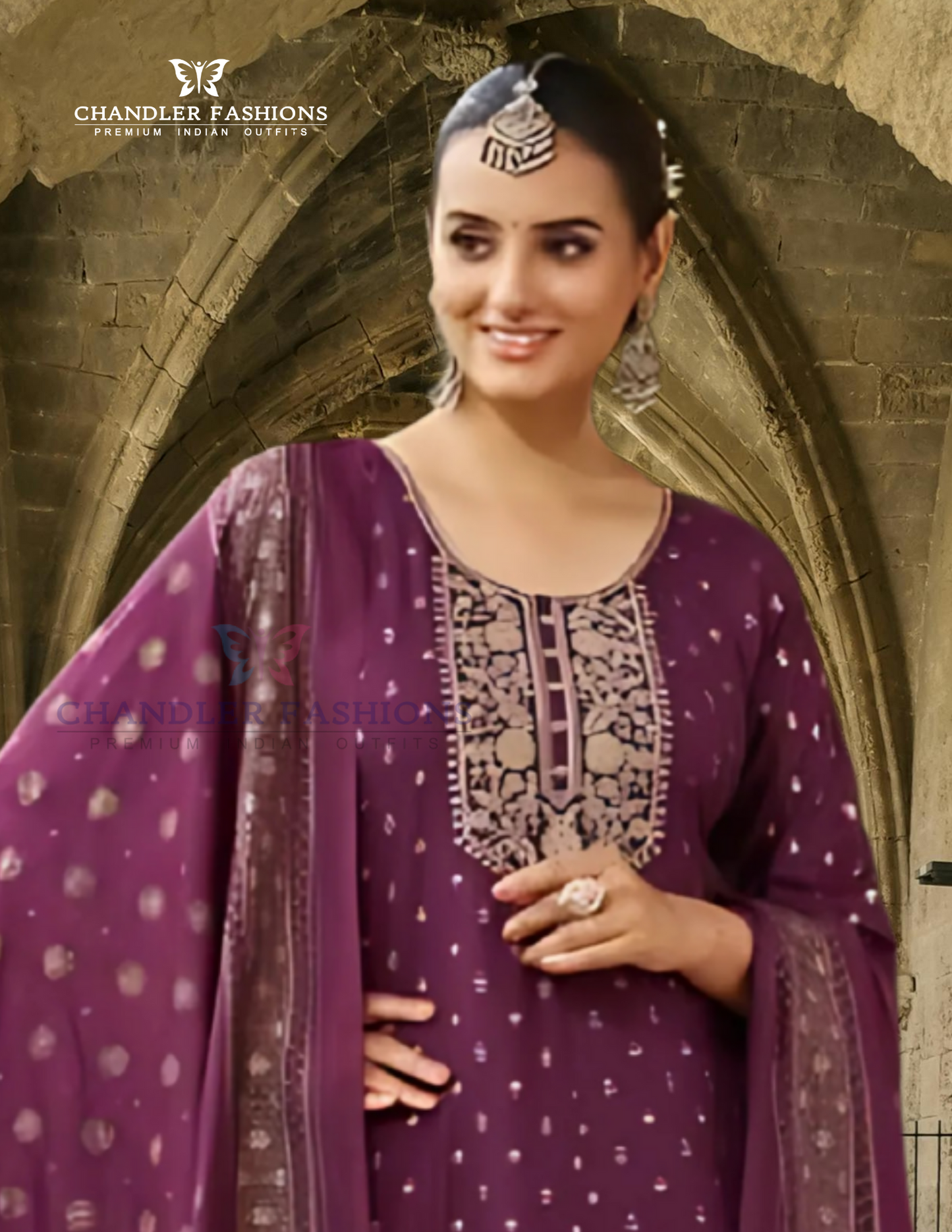Purple Color Rayon Salwar Suits With Embroidery Work Near Me