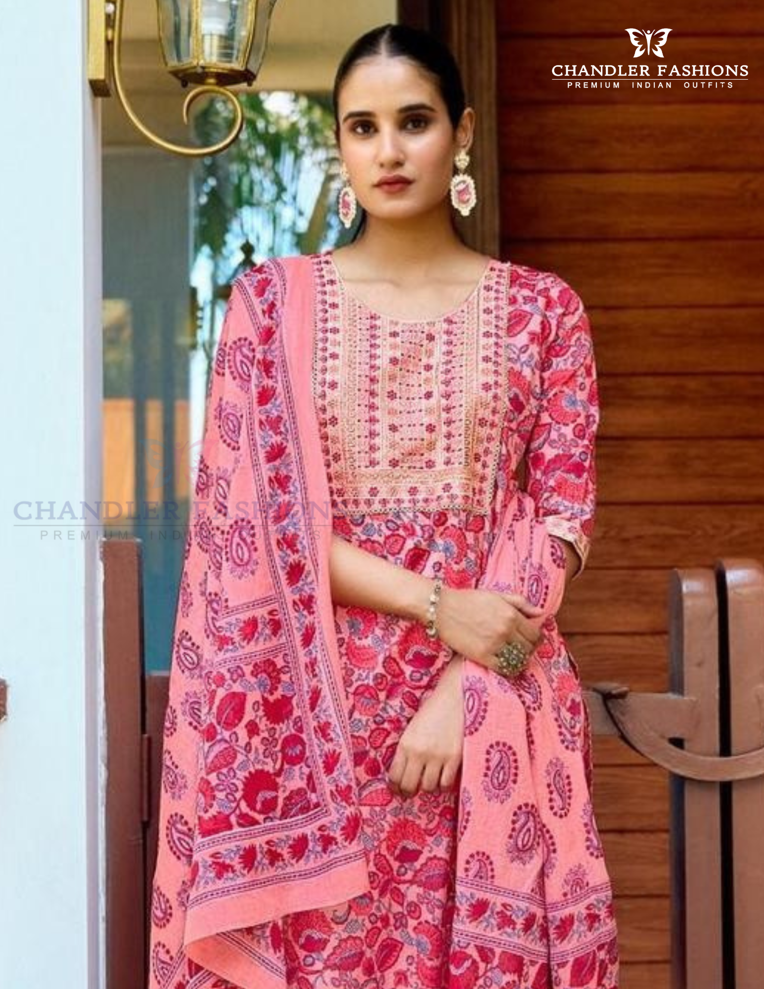 Pink Color Cotton Salwar Suits With Dupatta Set Near Me