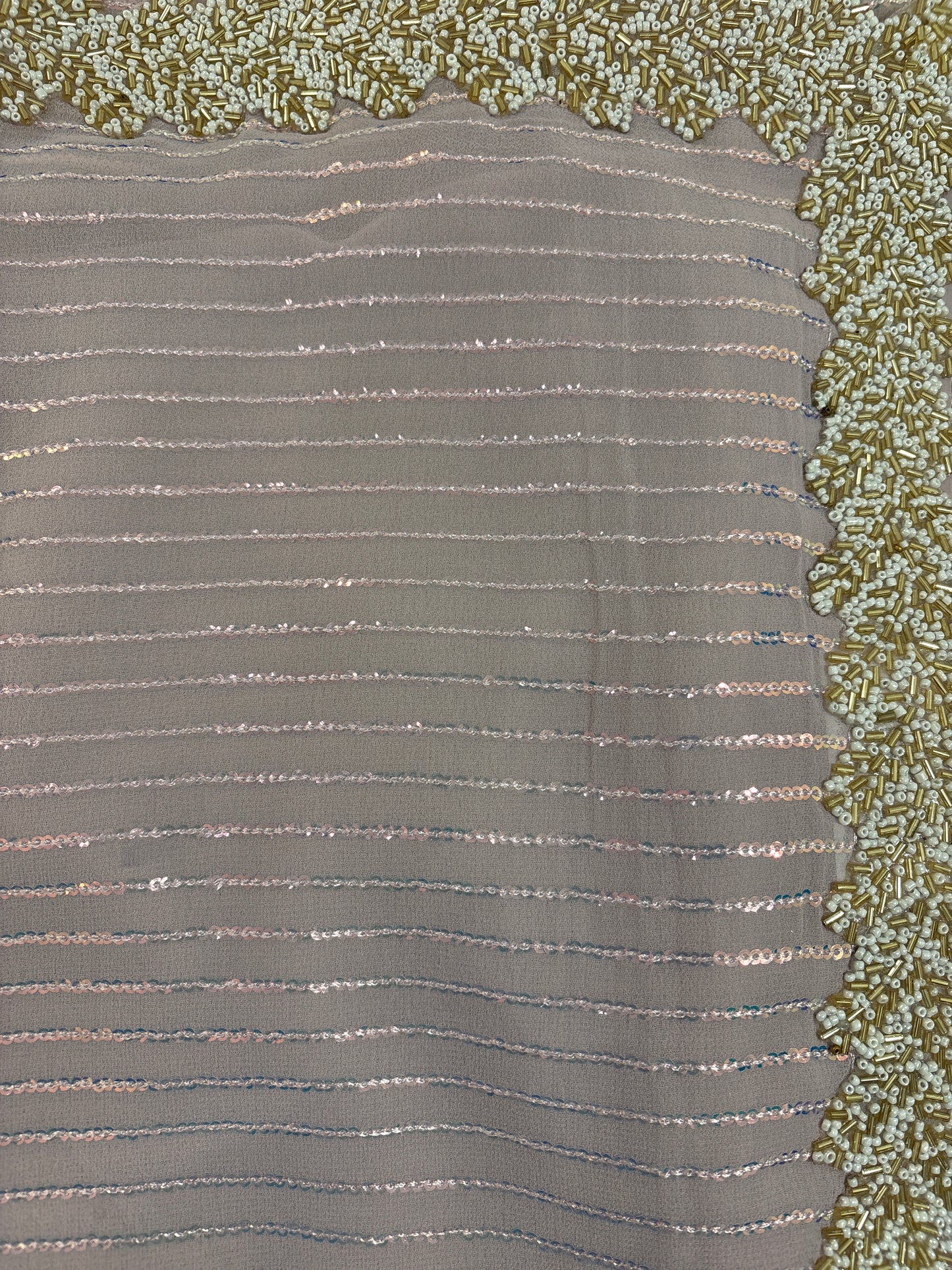 Amazing Pastel Lavender Color Soft Georgette With Sequins Work Fancy Saree - PREMIUM QUALITY