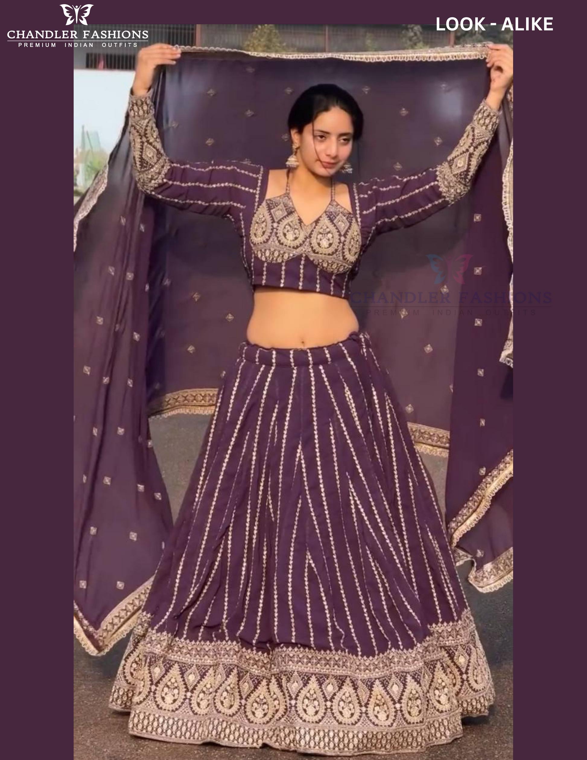Beautiful Purple Color Embroidery And Sequins Work Lehenga Choli With Dupatta For Women Near Me