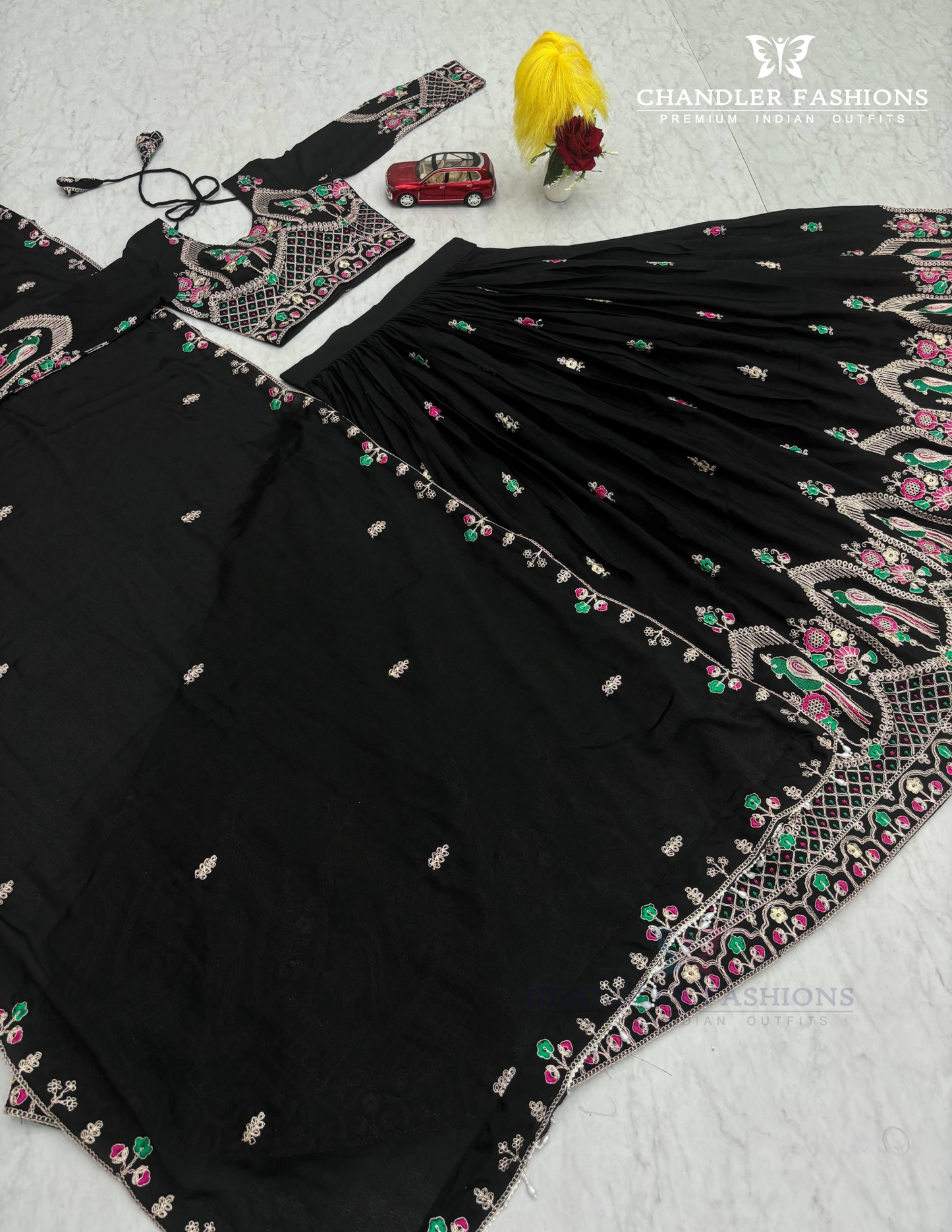 Amazing Black Color Lehenga Choli With Dupatta In Tempe