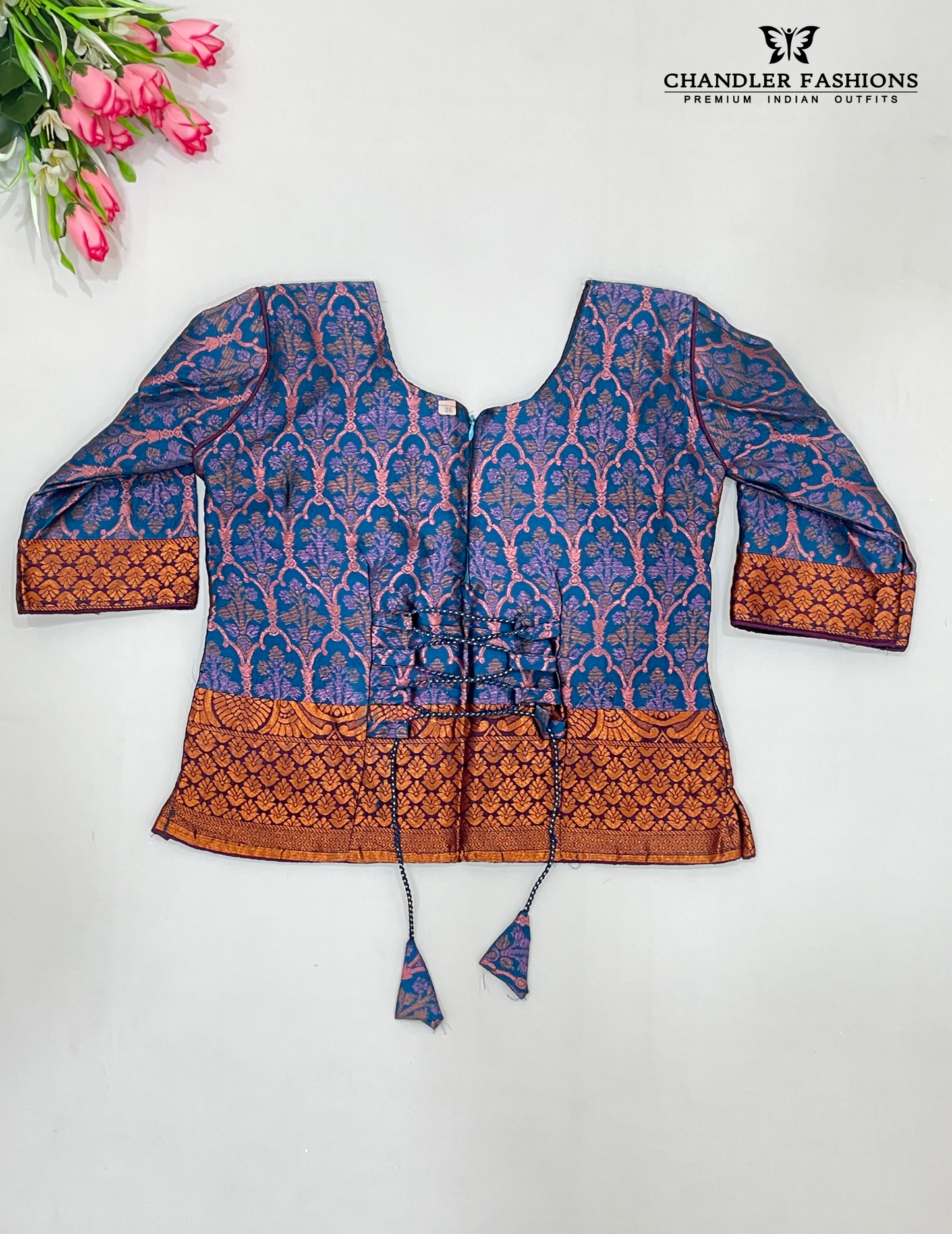 Blue Color Silk Choli Sets With Stone Work In Yuma