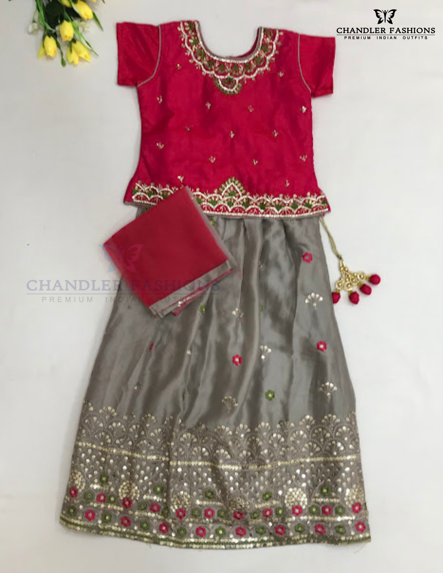 Georgette Embroidery Work Choli Set In Tempe