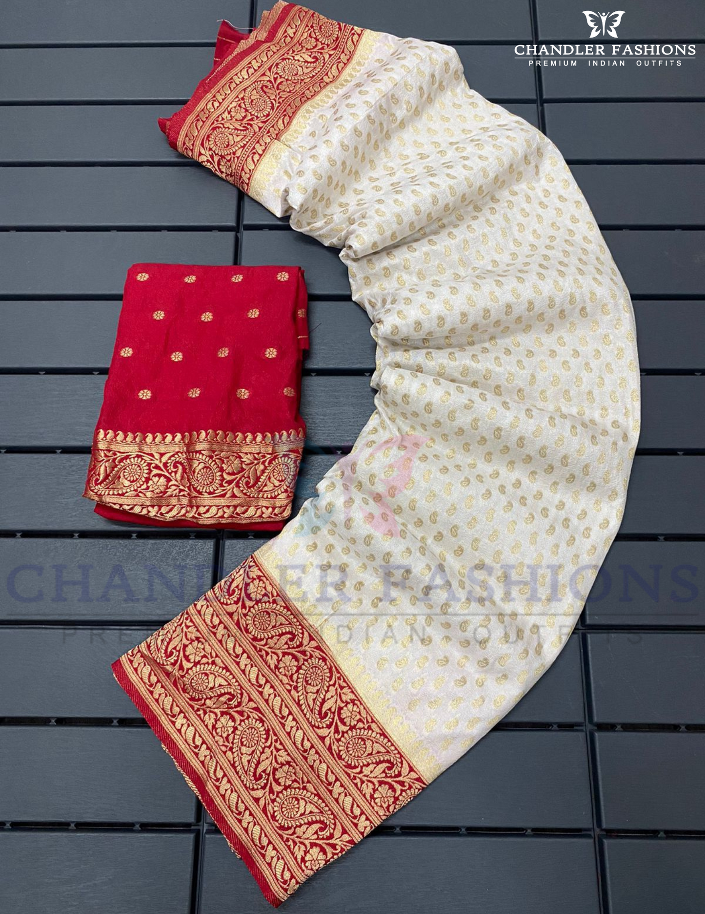 Attractive White Color Silk With Blouse Piece Zari Work Saree For Women