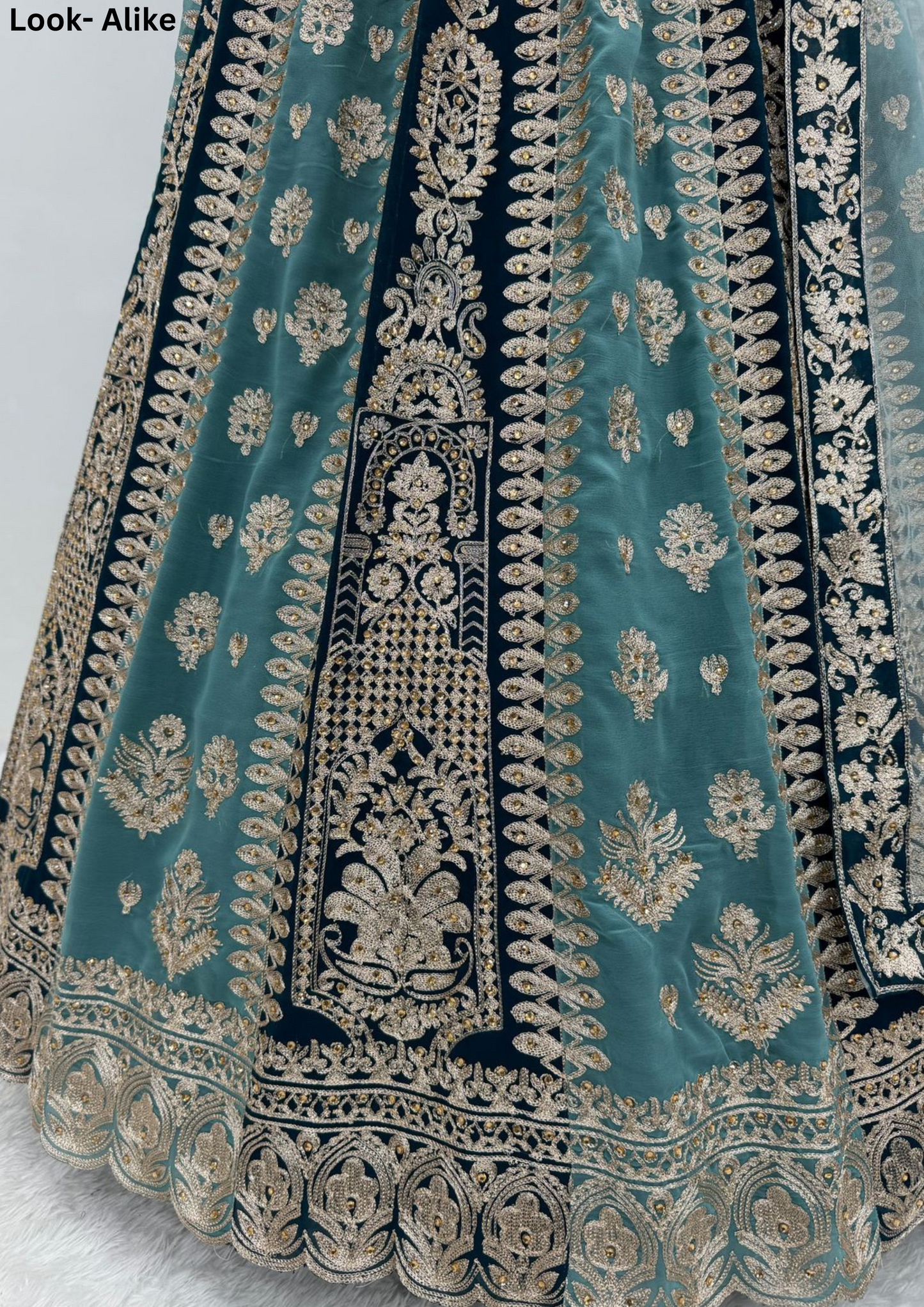 Blue Colored Heavy Embroidery In Suncity