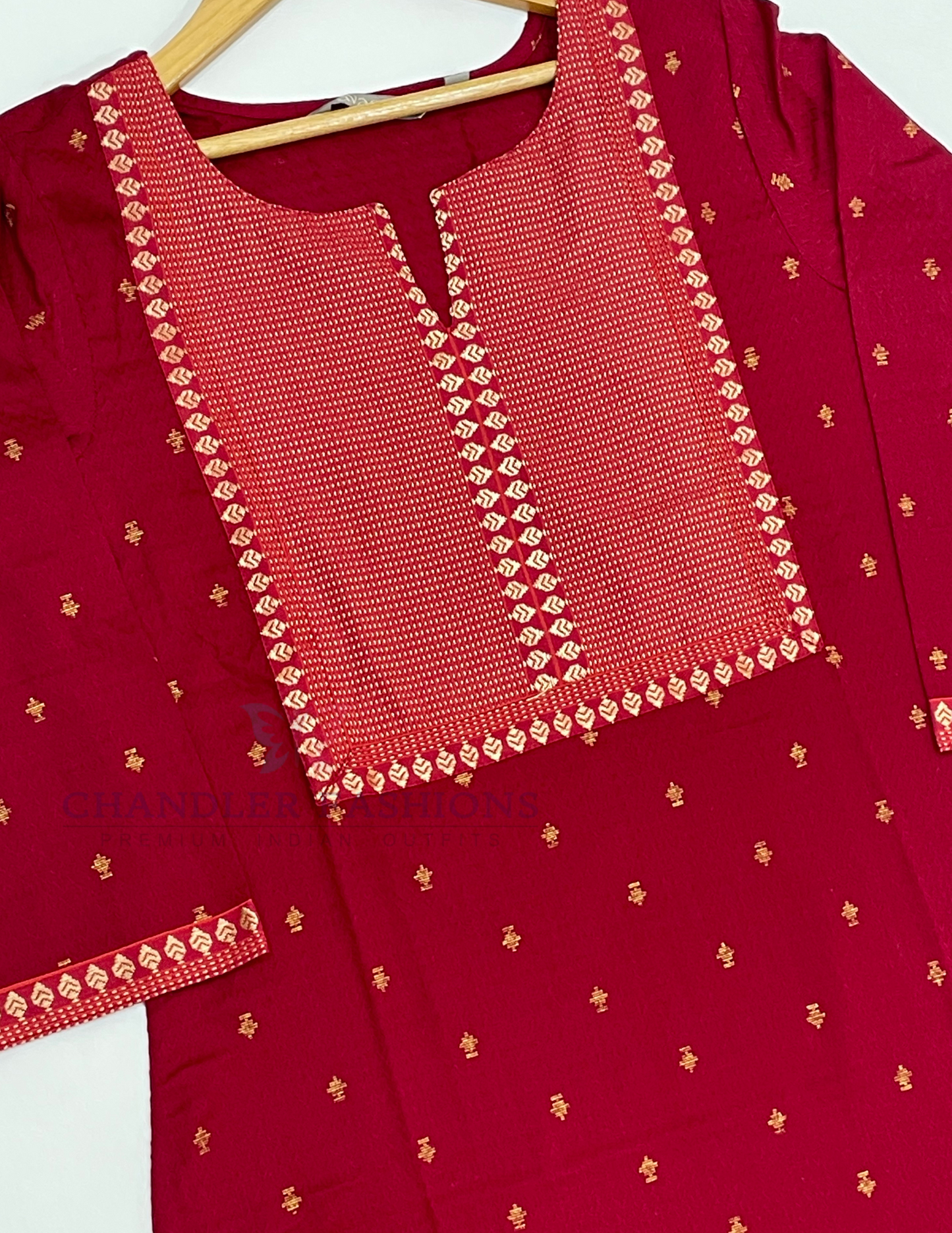 Maroon Color With Embroidery Work Kurti In Tempe