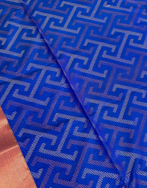 Blue Color Soft Silk Saree With Contrast Rich Pallu In Surprise