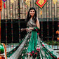 Attractive Green Color Party Wear Malay Satin Silk Sequins Embroidery Work Lehenga Choli