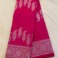 Gorgeous Hot Pink Silk Cotton Saree with Silver Jari