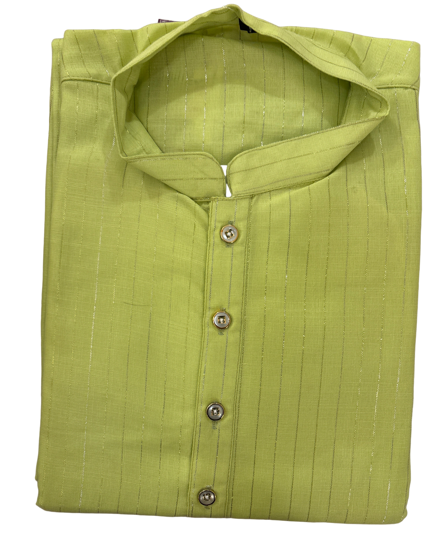 Stunning Green Color Men's Kurta With Pajama Pant