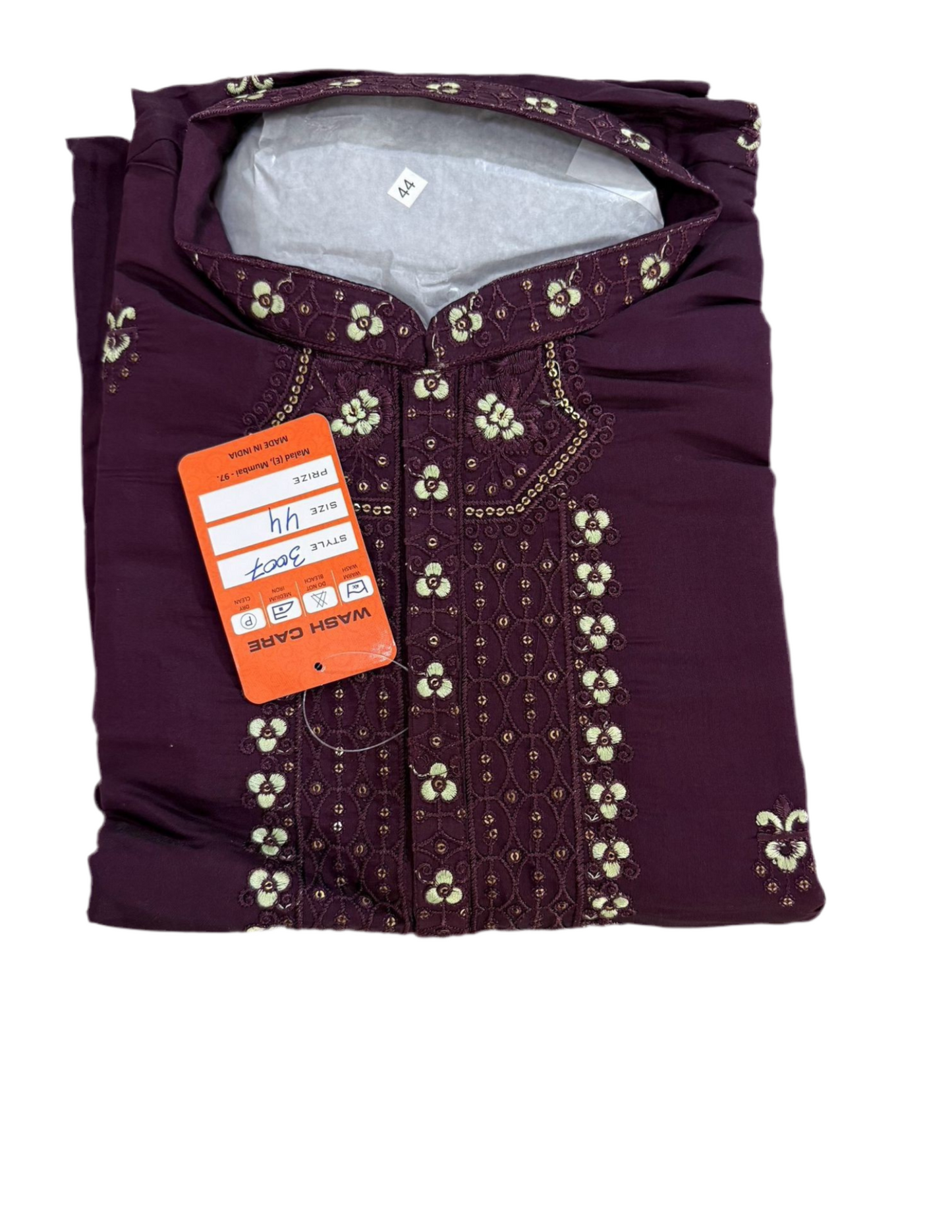Beautiful Wine Color With Sequins And Embroidery Work Kurta Suits For Men