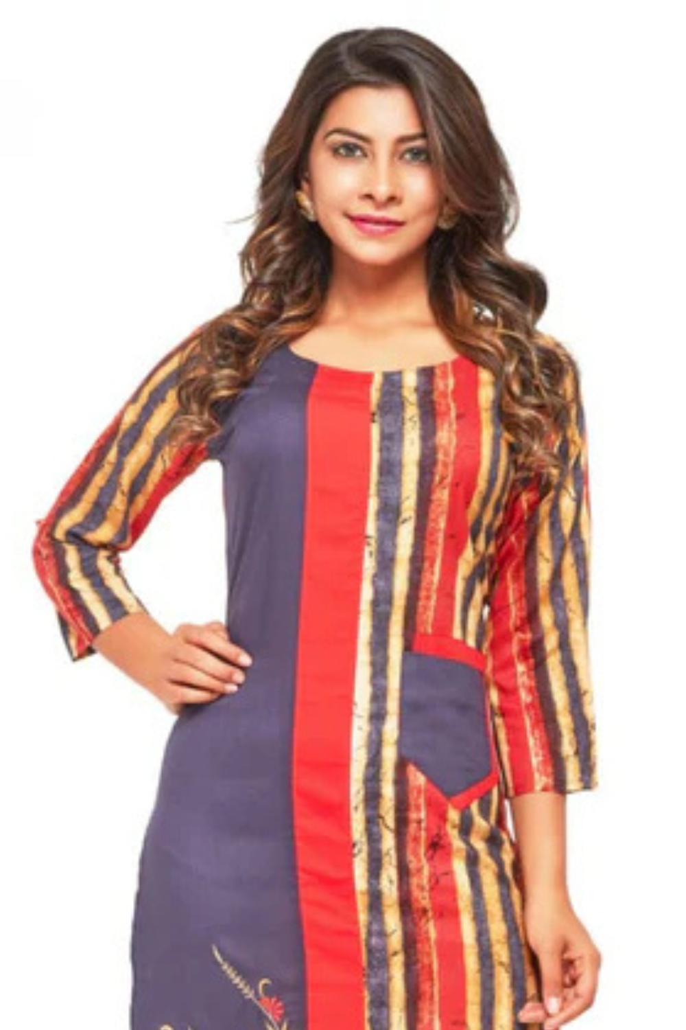 Slub Rayon Round Neck Kurti Near Me
