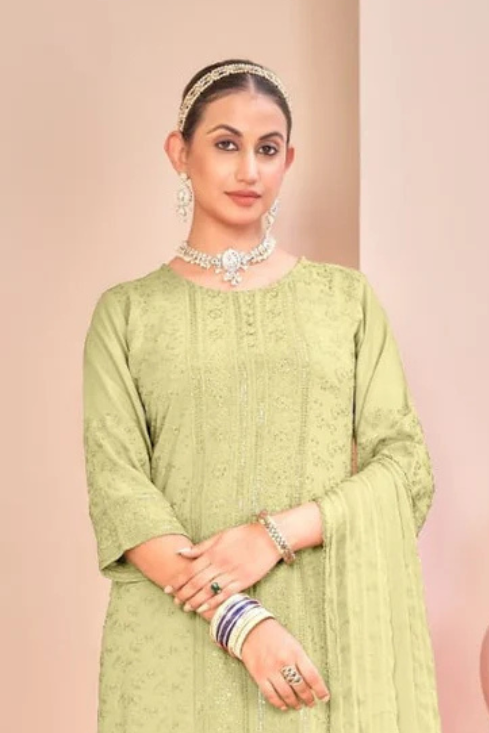 Marvelous Light Green Color Viscouse Rayon Salwar Suits Near Me