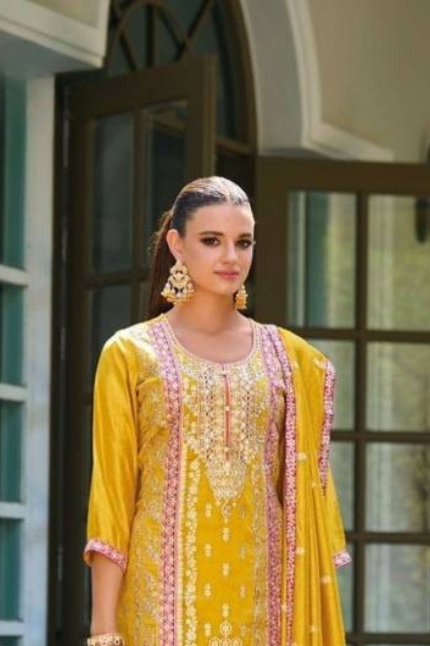 Premium Silk With Embroidery Kurti With Dupatta In Near Me