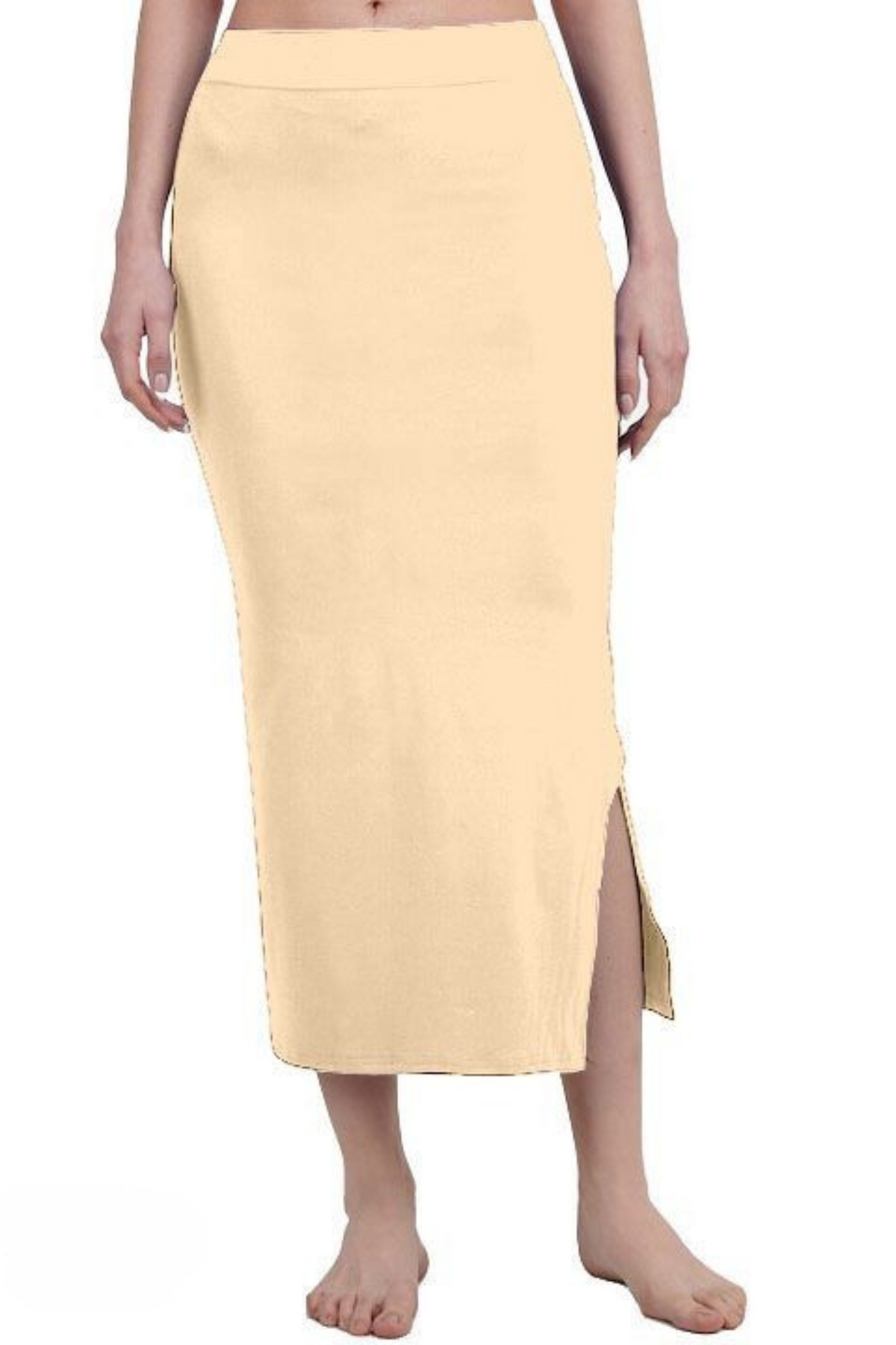 Amazing Beige Color Lycra Stretchable Waist Band Shapewear With Side Slit For Women