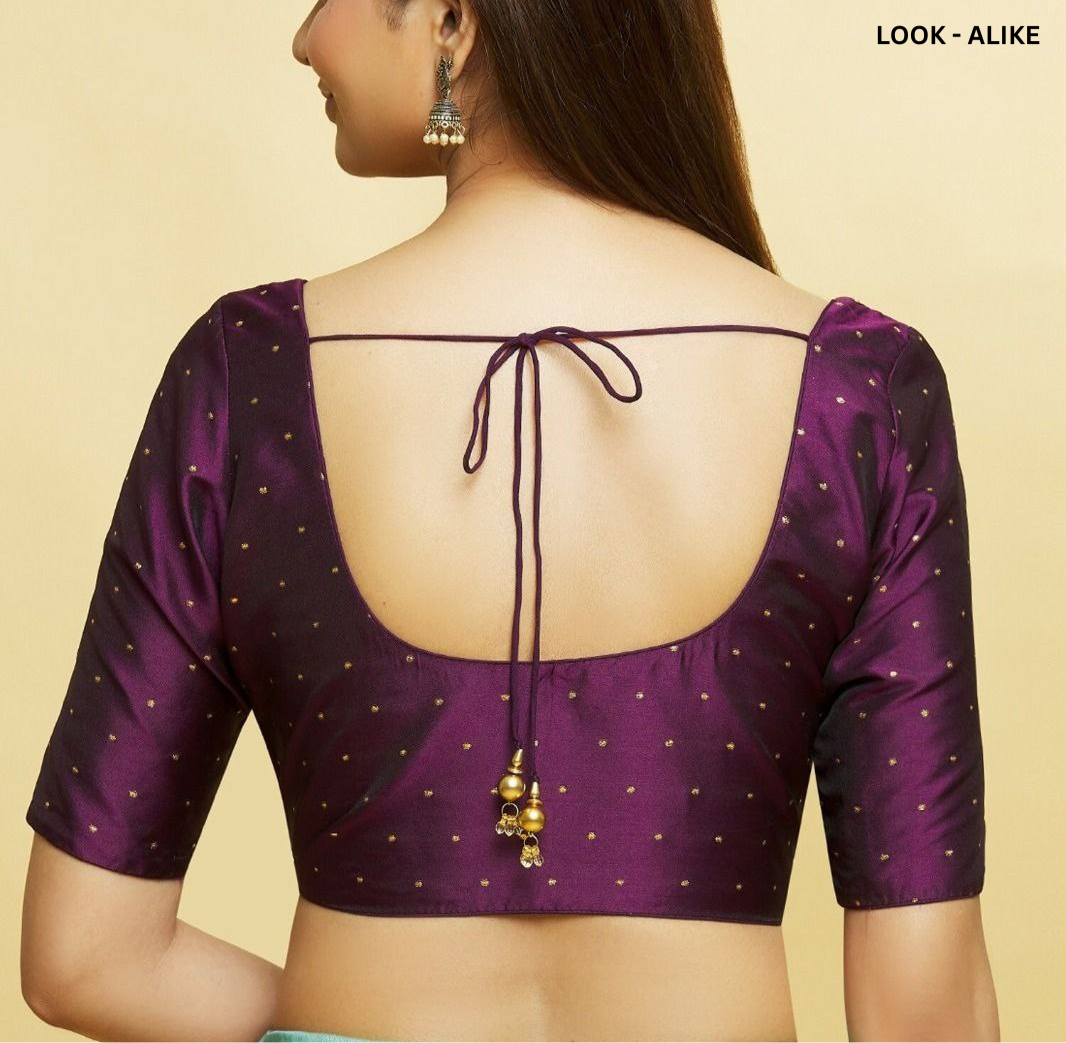 Charming Dark Purple Color Silk Ready To Wear Blouse For Women