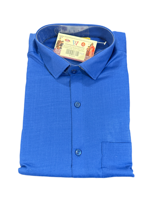 Beautiful Royal Blue Color Men's Cotton Shirt