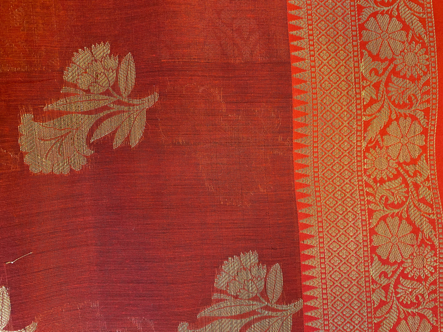 Beautiful Red Silk Cotton Saree In Sedona