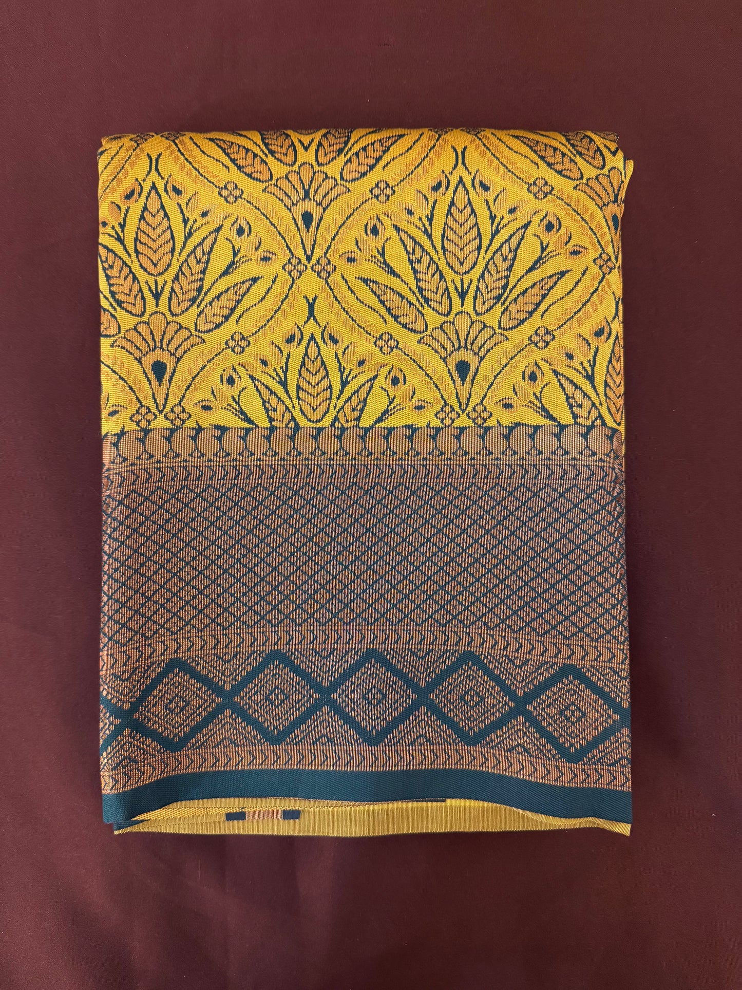 Attractive Greenish Color Art Silk Saree with Contrast Dark Green Border for Women