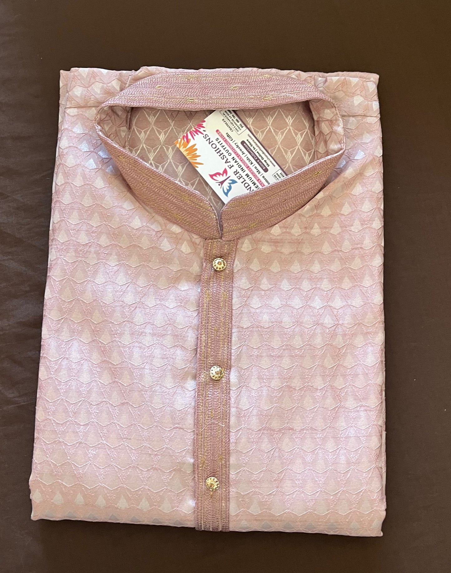 Appealing Pale Pink Color Jacquard Kurta Suit Near Me
