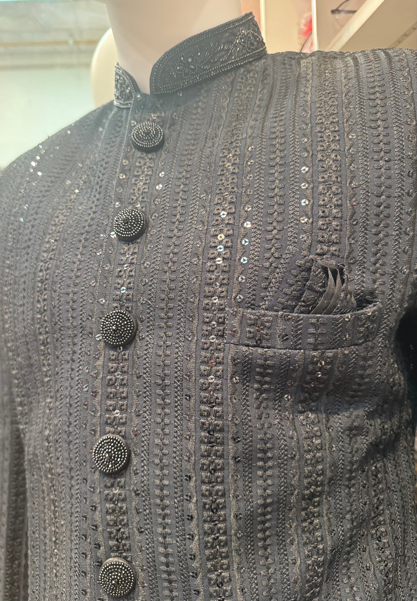 Designer Vivaah Hand Embroidery Silk Sherwani Suit In Mesa